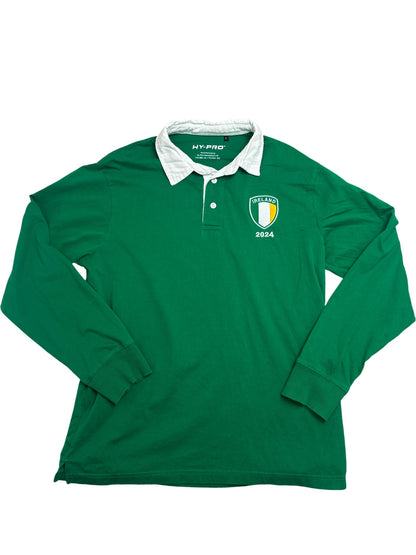Vintage Green Hy-Pro Rugby Shirt Ireland 2024 (L)