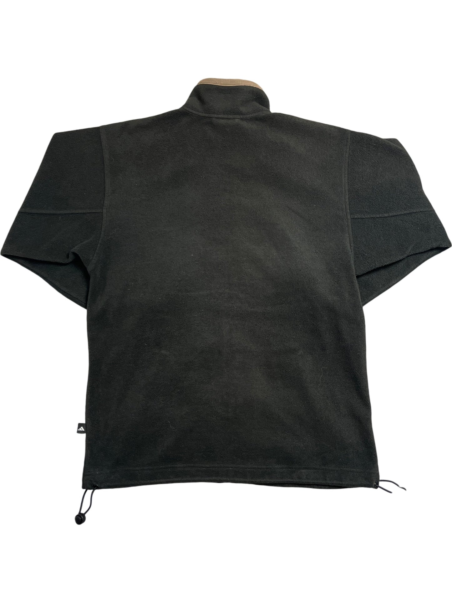 Vintage Black Adidas Fleece Jacket Y2K (L)