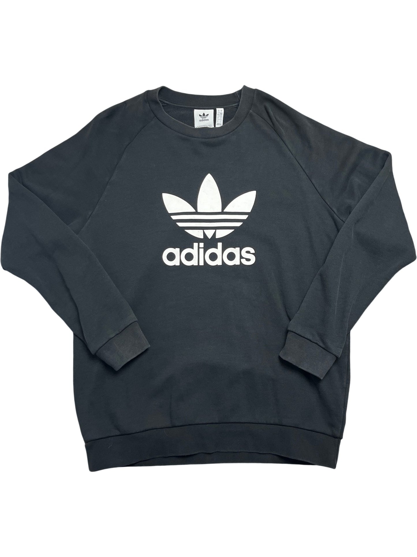 Vintage Black Adidas Sweatshirt (L)