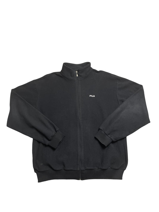 Vintage Black Fila Fleece Jacket (XL)