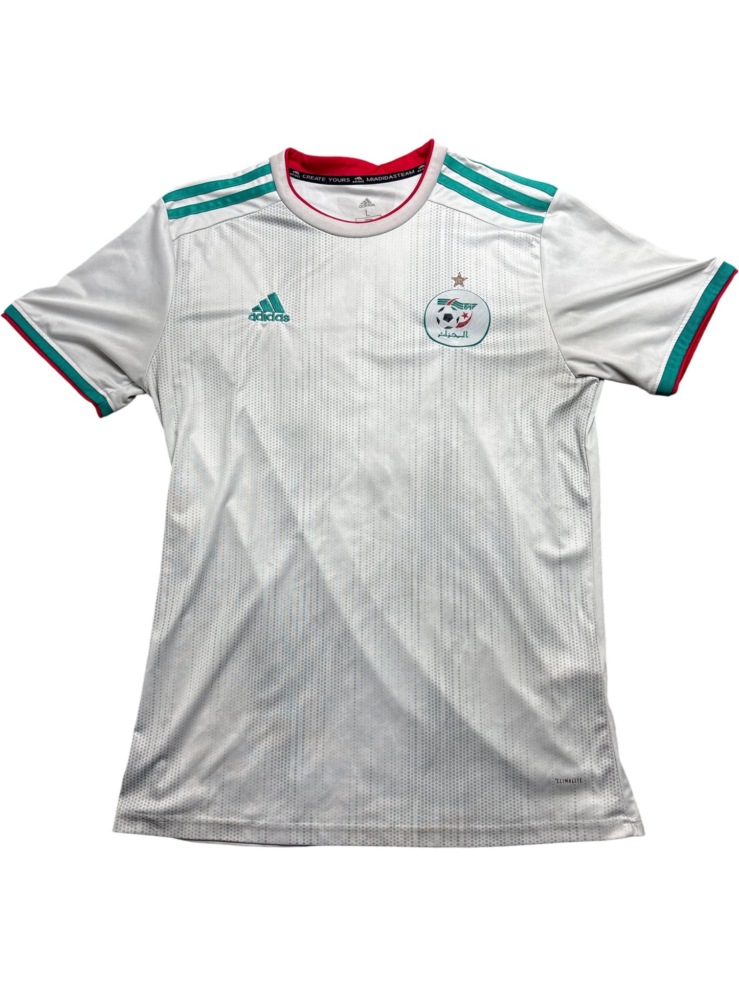 Vintage White Adidas Algeria Football Shirt 2022/2023 (L)