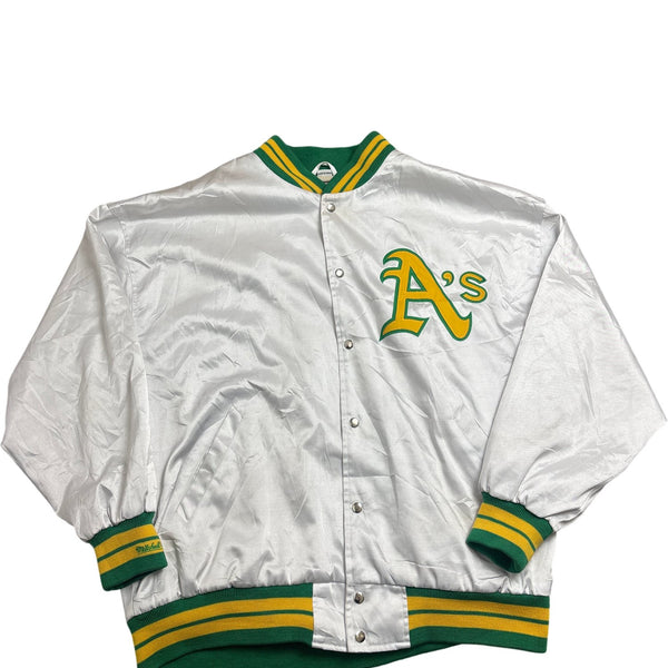 Vintage White Mitchell & Ness Varsity Jacket 80s (XL)