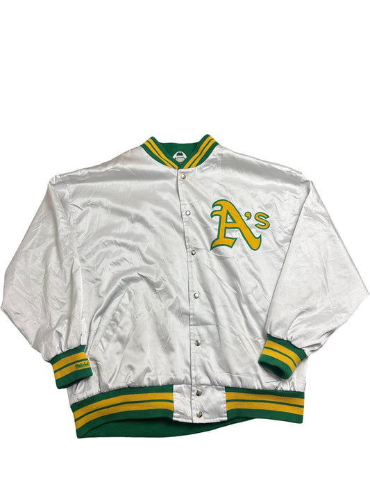 Vintage White Mitchell & Ness Varsity Jacket 80s (XL)