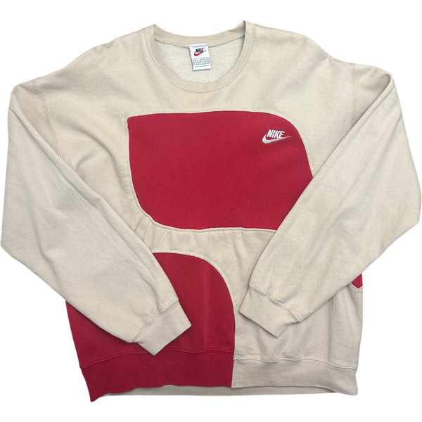 Vintage Beige Red Nike Crewneck Sweatshirt (L)