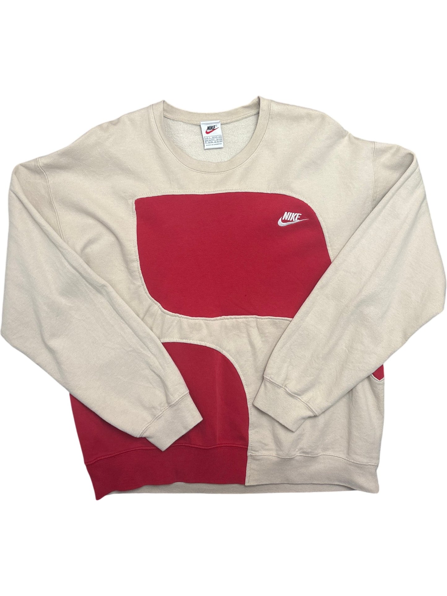 Vintage Beige Red Nike Crewneck Sweatshirt (L)