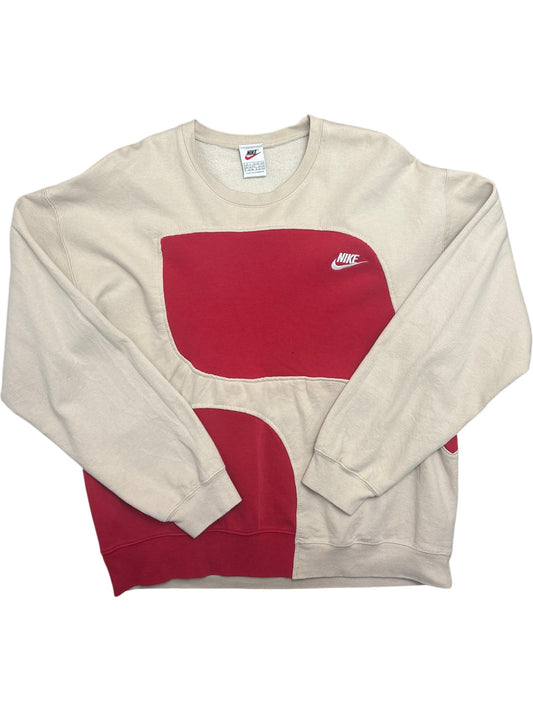 Vintage Beige Red Nike Crewneck Sweatshirt (L)