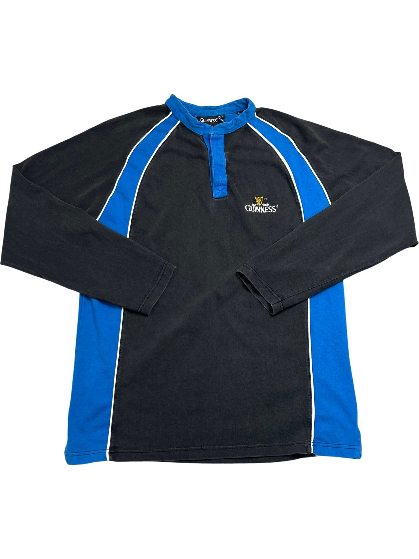 Vintage Black Blue Guinness Rugby Shirt (L)