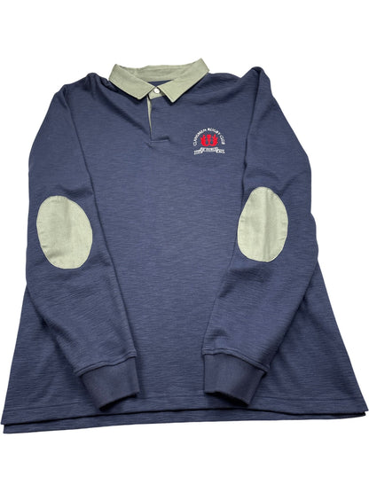 Vintage Blue Rugby Shirt Y2K (L)