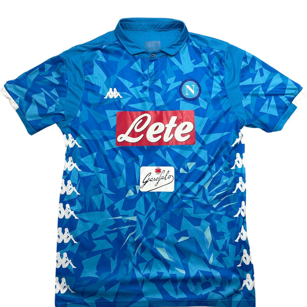Vintage Blue Kappa Napoli Football Jersey Insigne 24 2018 (M)