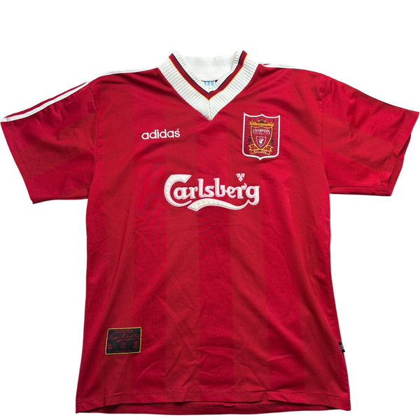 Vintage Red Adidas Liverpool Jersey 1995/1996 (L)