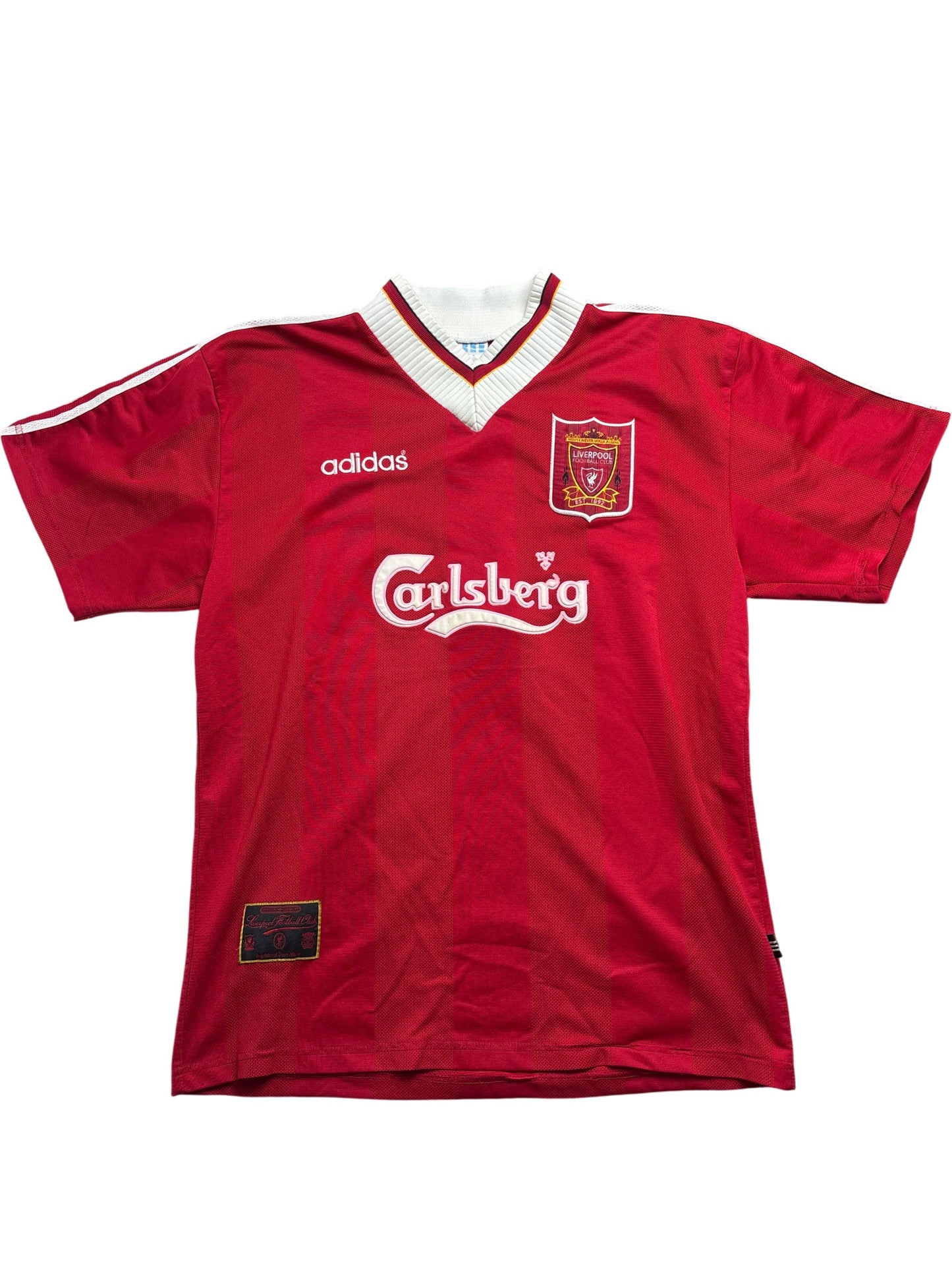 Vintage Red Adidas Liverpool Jersey 1995/1996 (L)