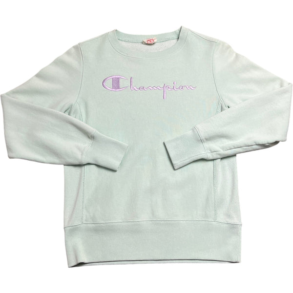 Vintage Green Champion Sweatshirt (XS)
