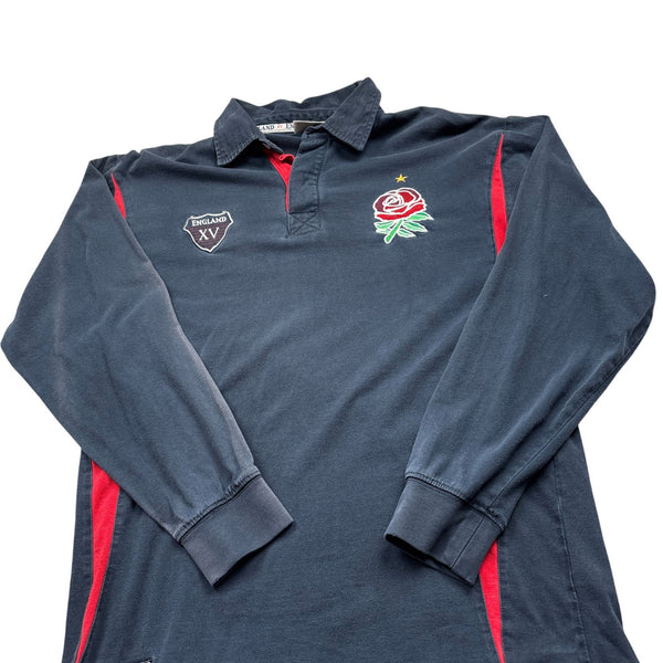 Vintage Navy England Rugby XV Polo Shirt (L)
